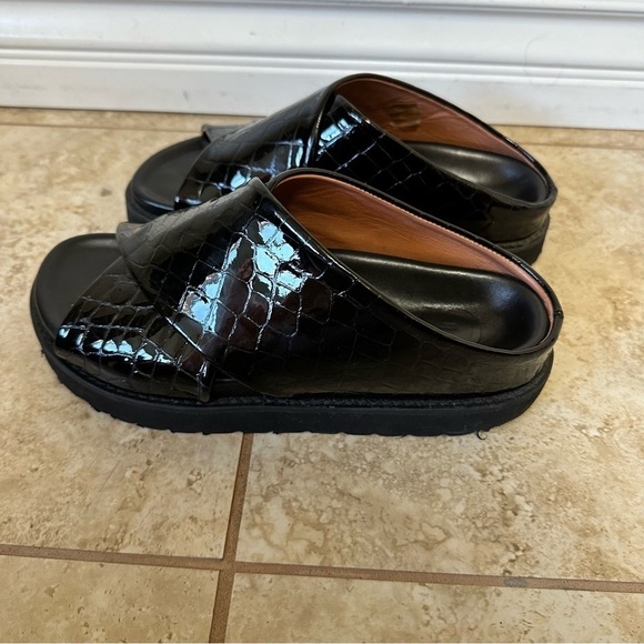 GANNI CROSS OVER PATENT LEATHER SNAKE SANDAL size 37 - Picture 6 of 9